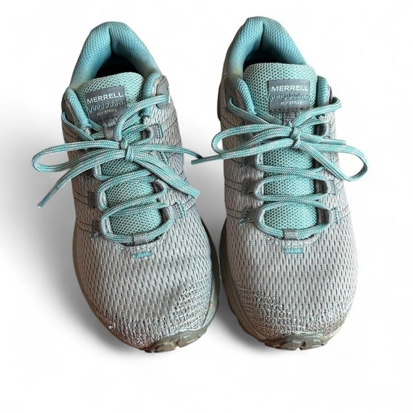Merrell Fly Strike Trail Runners Gray/Teal Women’s 7 Hiking Shoes - Picture 4 of 9